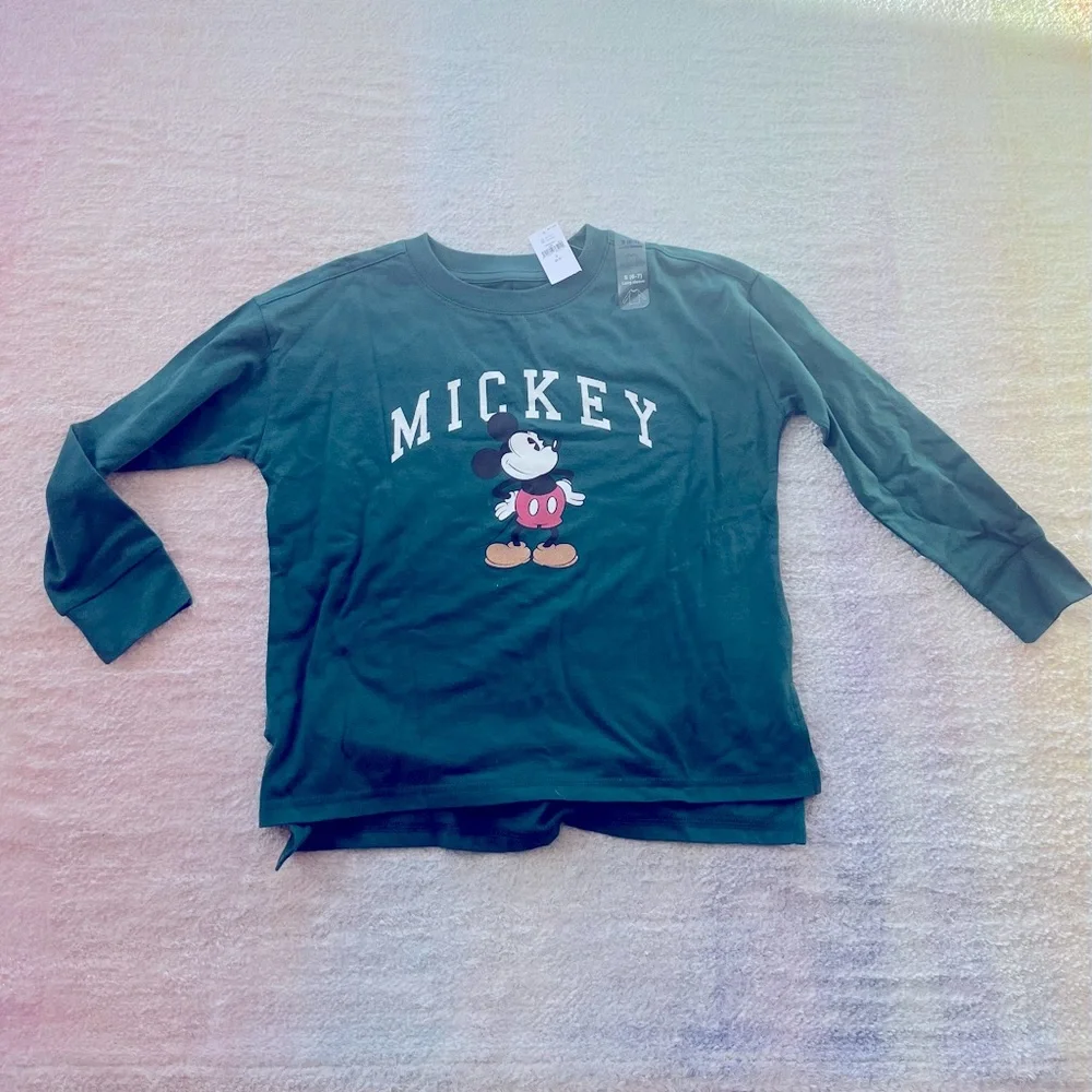 Gap Kids Green Mickey Mouse Shirt - Size Small